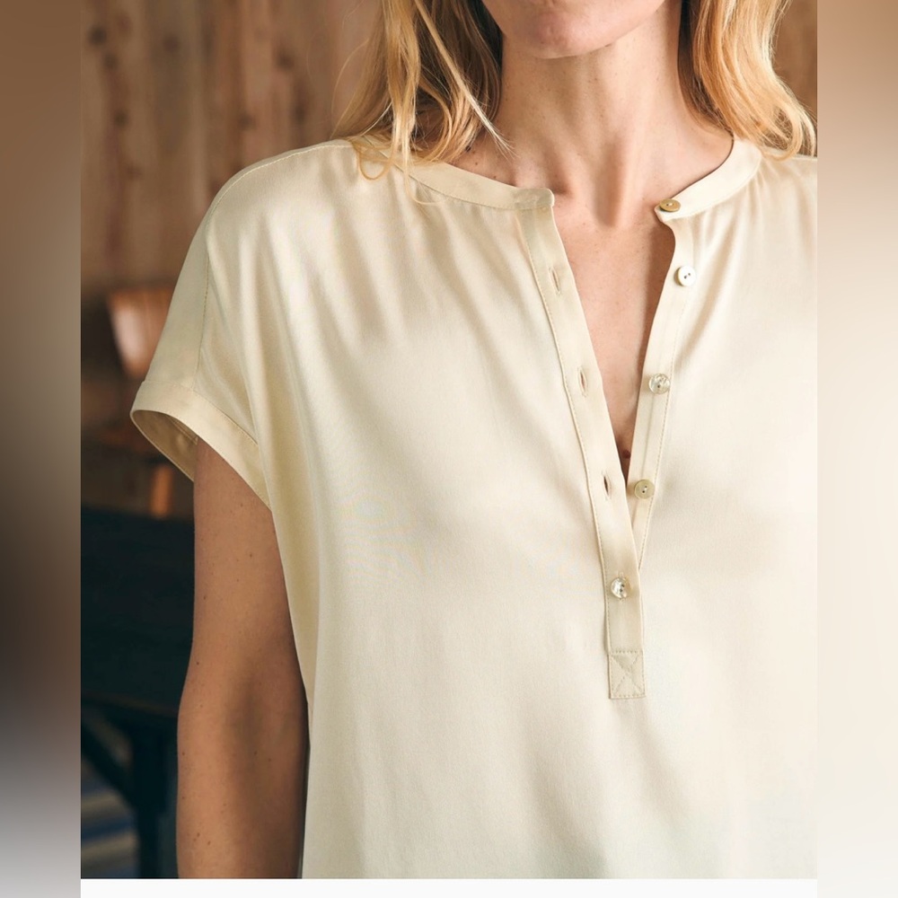 Faherty silk top - Picture 2 of 9